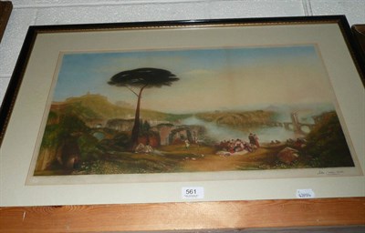 Lot 561 - 19th century framed colour mezzotint signed in pencil