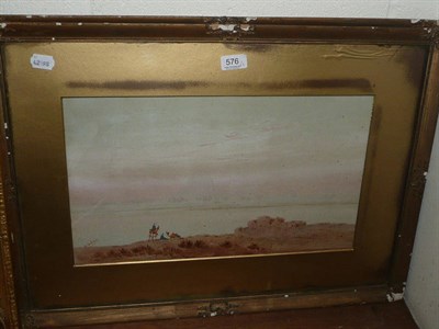 Lot 576 - J... Brett, pair of framed watercolours - desert scenes with camel riders