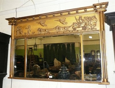 Lot 592 - A Regency giltwood and composition over mantel mirror