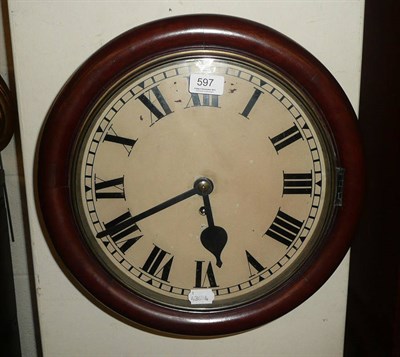 Lot 597 - A single fusee wall clock