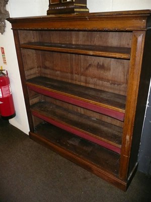 Lot 601 - Edwardian oak open bookcase