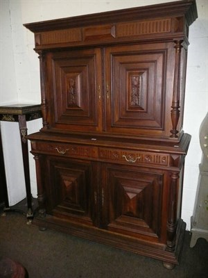 Lot 606 - A French walnut buffet