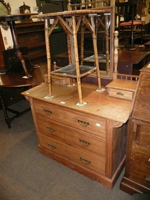 Lot 630 - Bamboo occasional table and ash dressing chest