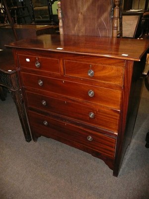 Lot 633 - An Edwardian inlaid mahogany four height chest