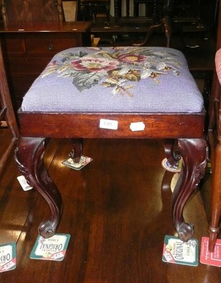 Lot 648 - A Victorian walnut dressing stool