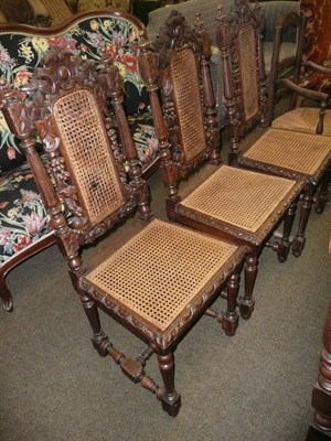 Lot 690 - Four cane side chairs circa 1900s