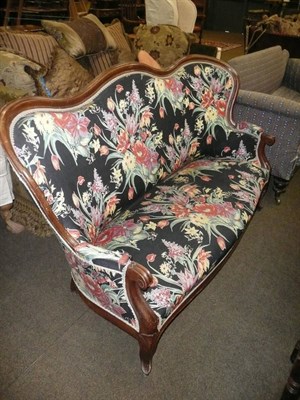 Lot 693 - 19th century wing back settee