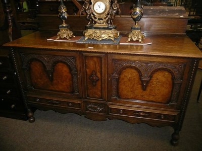 Lot 703 - Burr oak sideboard/drinks cabinet