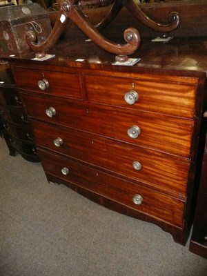 Lot 708 - A mahogany four height chest