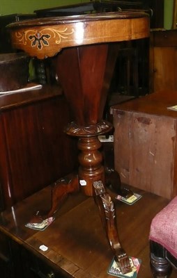 Lot 716 - Victorian walnut trumpet shaped work table