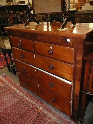 Lot 726 - Victorian mahogany four height chest