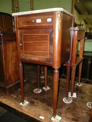 Lot 731 - French ormolu mounted bedside cupboard