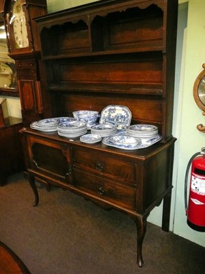 Lot 756 - Early 20th century oak dresser and rack