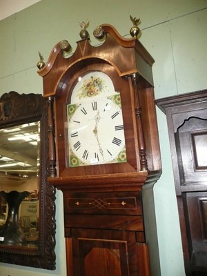 Lot 757 - A Victorian thirty hour oak and mahogany longcase clock by Thomas Fletcher, Barnsley