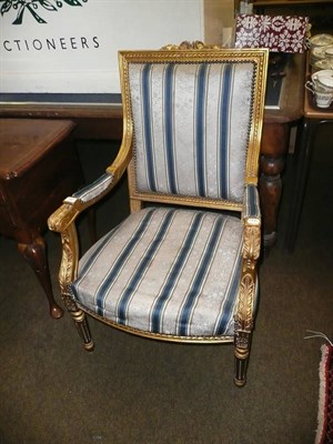 Lot 763 - A gilt chair