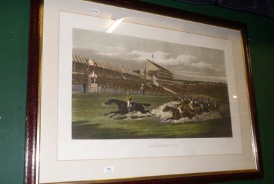 Lot 776 - A large framed horse racing print 'The Winning Post'