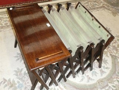 Lot 797 - Camp bed in wooden table