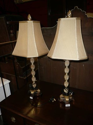 Lot 859 - Pair of modern lamps and shades