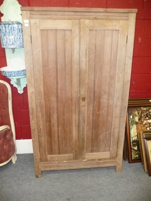 Lot 889 - Pine double door wardrobe