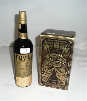 Lot 12 - Bottle of sherry, shipped by Cuvillo and a boxed bottle of Royal Salute Scotch Whisky (2)