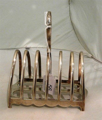 Lot 56 - Silver toast rack