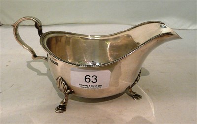 Lot 63 - Silver sauce boat