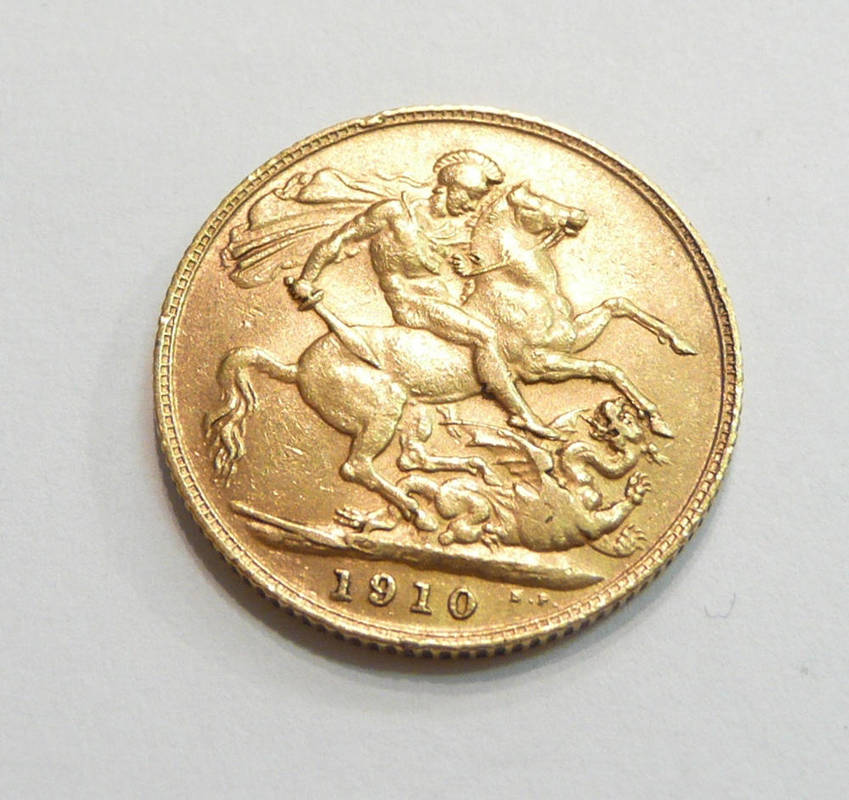 Lot 81 - A full sovereign dated 1910