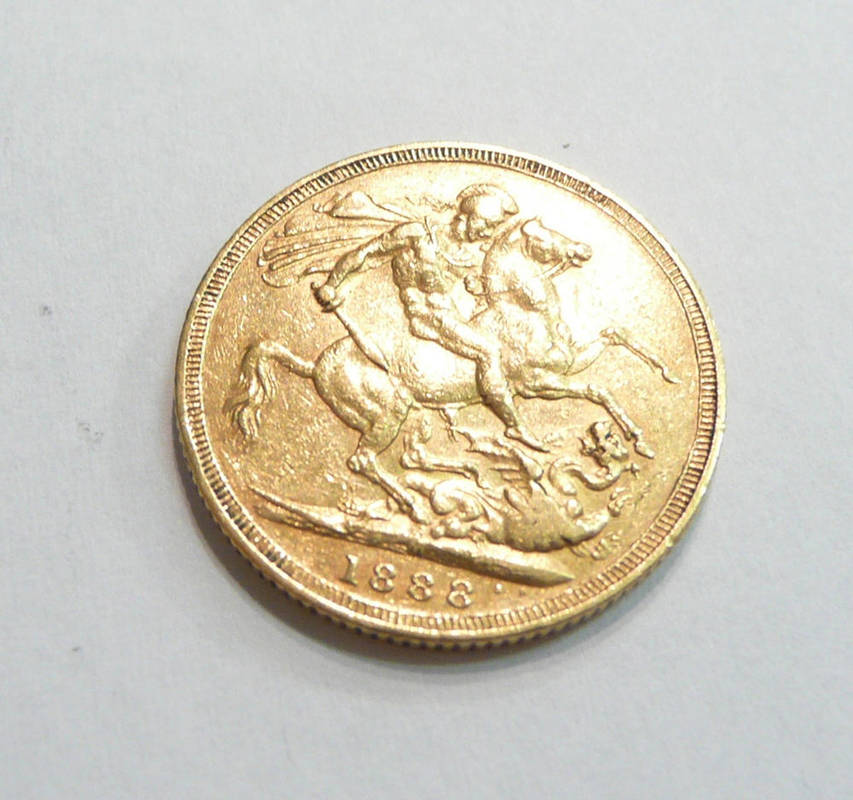 Lot 96 - An 1888 full sovereign coin