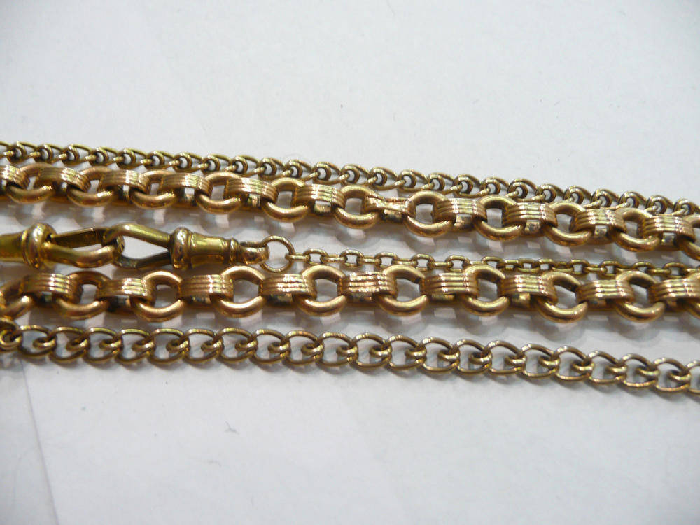 Lot 120 - Gold chain and two others