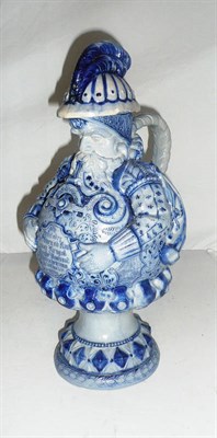 Lot 144 - German salt glazed stoneware figural jug