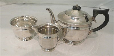 Lot 171 - Silver three piece tea set