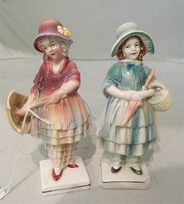 Lot 213 - Pair of Katchutz china figures (a.f.)