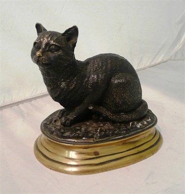 Lot 214 - Bronze cat