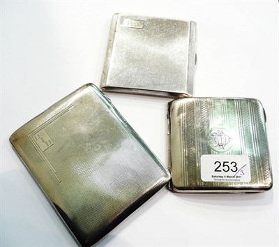 Lot 253 - Three silver cigarette cases