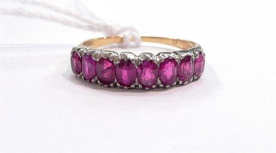 Lot 260 - A ruby eight stone ring