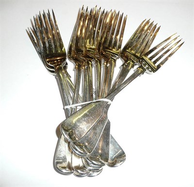 Lot 272 - Twelve silver dinner forks 29oz approximately