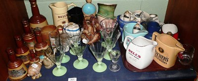 Lot 307 - Shelf of assorted breweriana, jugs, glasses etc