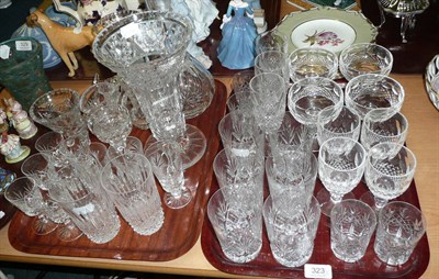 Lot 323 - Waterford cut glass and other glassware (two trays)