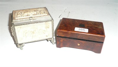 Lot 355 - Music box and another box