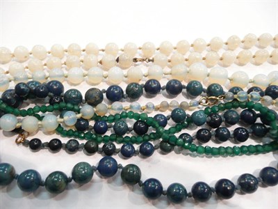 Lot 389 - Four assorted bead necklaces