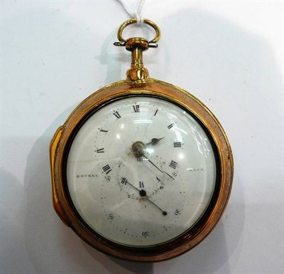 Lot 402 - A Gilt metal pair cased verge pocket watch, Roubel, Bath