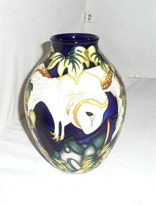 Lot 454 - A Moorcroft vase decorated with two owls at twilight designed by Kerry Goodwin