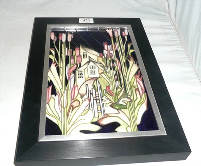 Lot 473 - A Moorcroft 'House of Flowers' limited edition plaque designed by Kerry Goodwin, limited number 200