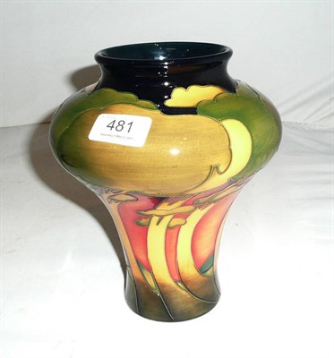 Lot 481 - A Moorcroft trial vase decorated with a landscape dated 08/09/08