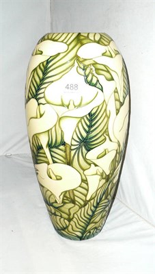 Lot 488 - A Moorcroft 'Lily Of The Nile' vase designed by Rachel Bishop, 11/50 (boxed)