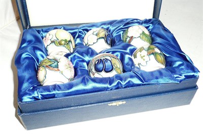 Lot 501 - A set of six Moorcroft 'Spring Collection' egg cups (boxed)