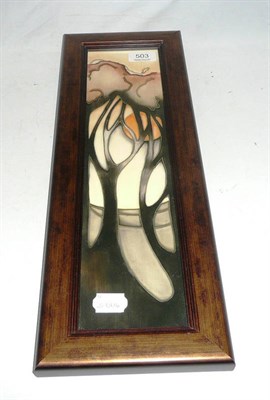 Lot 503 - A Moorcroft 'La Garenne' plaque signed Emma Bossons