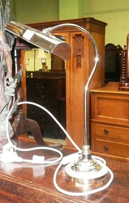 Lot 547 - Pair of nickel plated desk lamps