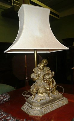 Lot 549 - A gilt metal figural lamp base