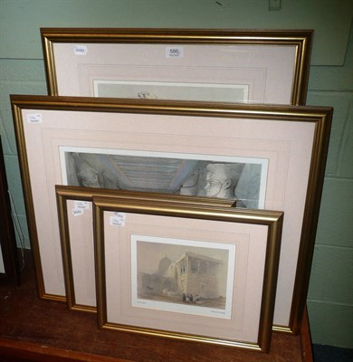 Lot 586 - David Roberts framed print 'Temple of Aboo', two others and another of classical ruins